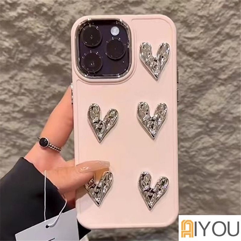 Casing iPhone Cinta Lipit Electroplated Simple Untuk Iphone7 8 7P X XS XR 11 11ProMax 12 12Pro 12ProMax 13 13Pro 13ProMax 14Pro TPU Silikon Anti Jatuh Soft iPhone 11 Case 14ProMax