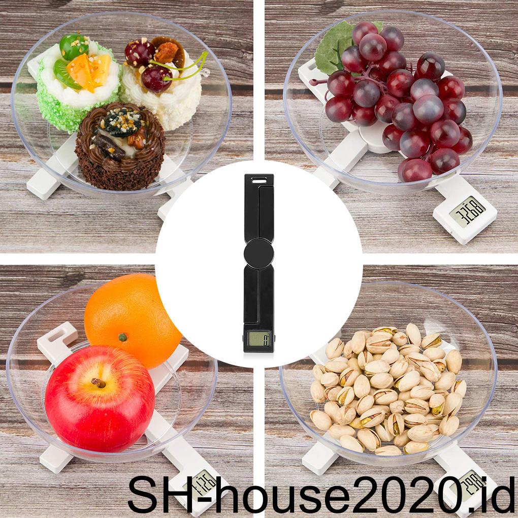 Timbangan Dapur Lipat Alat Berat Pengukur Makanan Digital Akurat Dengan Display LCD Portable Kitchen Gadget Putih