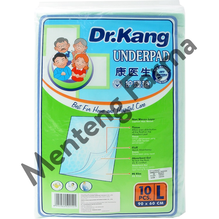 Dr. Kang Underpad Size L - Isi 10 pcs - Alas Ompol Sekali Pakai