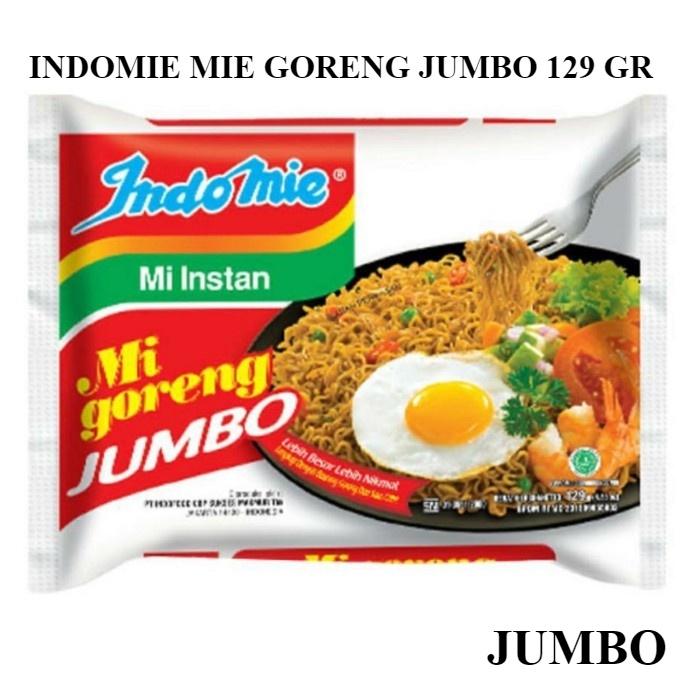 

INDOMIE MIE GORENG JUMBO 129 GR ORIGINAL