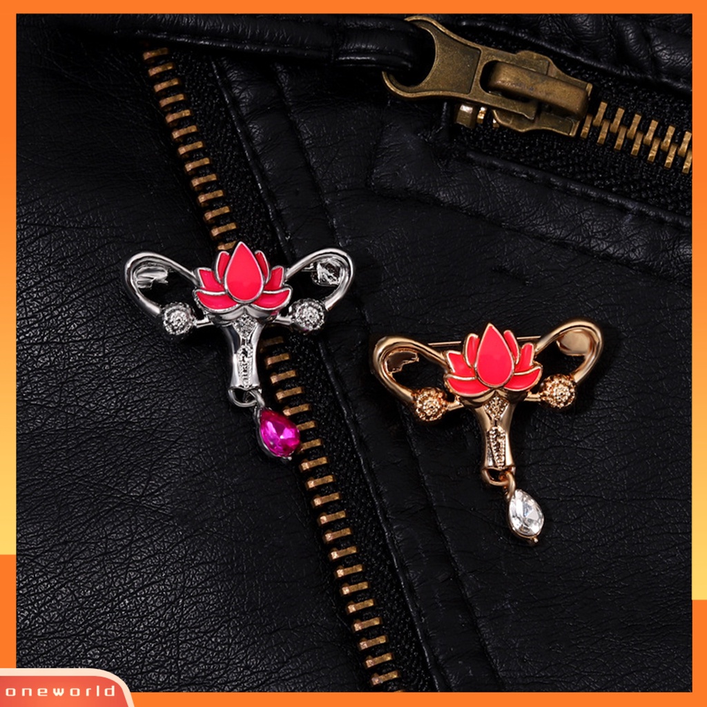 [ONE] Bros Bunga Berlian Imitasi Liontin Berongga Kepribadian Ransel Dekorasi Wanita Pria Bisnis Jas Kerah Pin Fashion Perhiasan