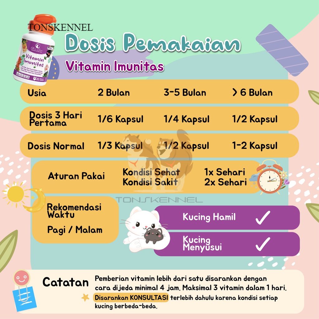 Olive Care Vitamin Kucing IMUNITAS untuk Daya Tahan Tubuh, Anti Sakit, Flu, Pilek, Mata Belekan, Demam, Lemes dan Lanjut Usia