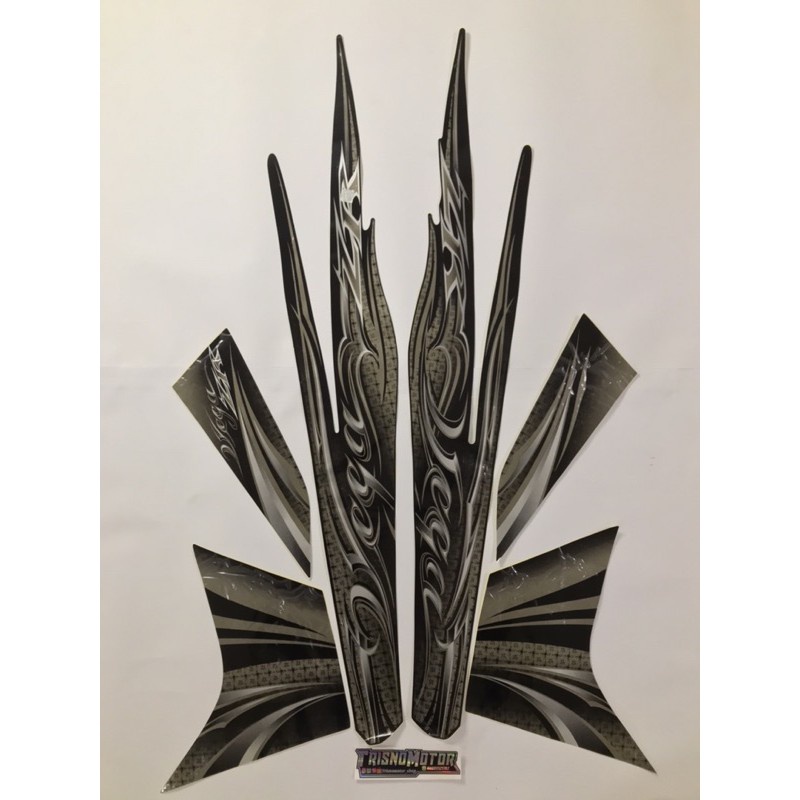 striping Vega ZR 2011 hitam full stiker vega zr 2011 hitam