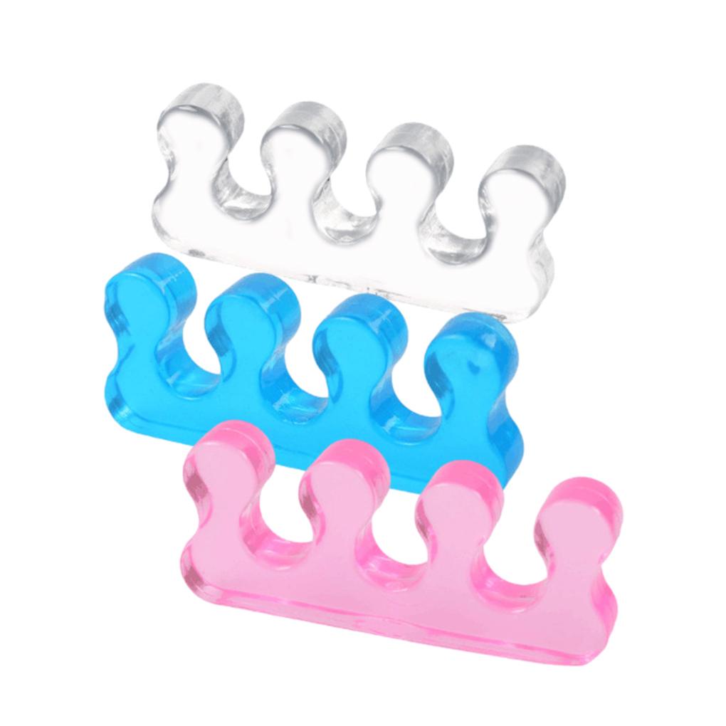 2pasang Pemisah Jari Kaki Foot Spacer Pedicure Perlengkapan Warna-Warni Ukuran Kompak Tanpa Burrs Operasi Sederhana Posture Corrector