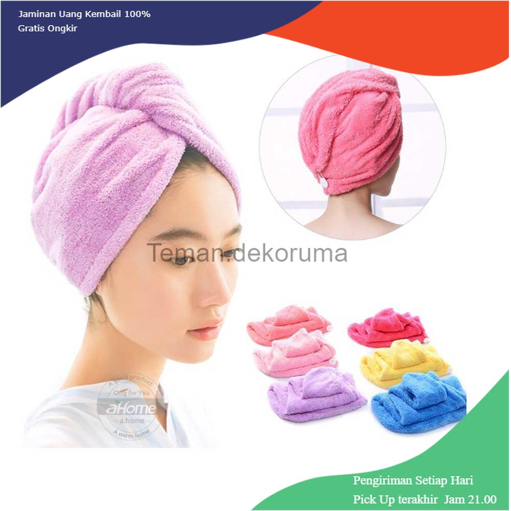 TD - DPR aHome Handuk Pengering Rambut Kepala Hair Wrap Quick Drying Towel - AH50