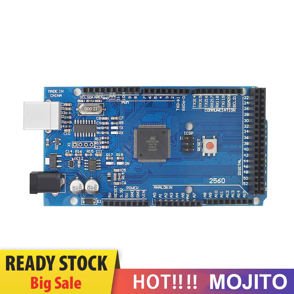 Mega2560 R3 ATmega2560-16AU Papan Pengembangan Mikrokontroler CH340G Chip USB