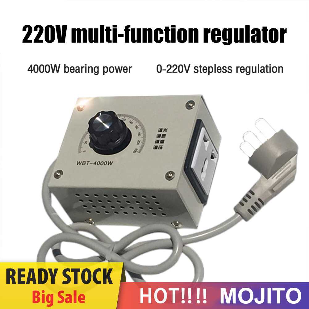 Ac220v Kipas Angin Gubernur 18A SCR Regulator Tegangan 4KW Stepless Variable Speed Switch