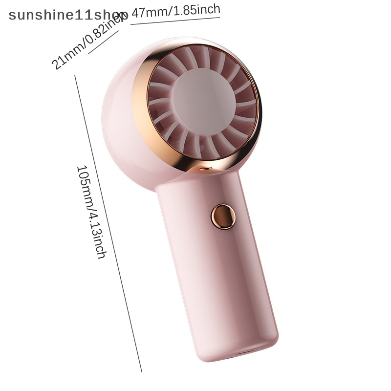 Sho Kipas Angin Warna Portabel Genggam Tenang USB Kecil 500mah Rechargeable Mini Neck Fan Untuk Asrama Mahasiswa Kantor Kipas Tangan Luar Ruangan N