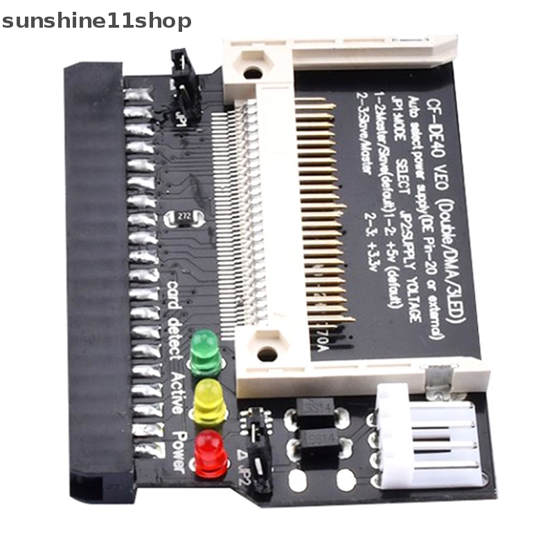 Sho Double Side CF to 40Pin IDEAdapter Power input 5V Adapter Converter Compact Flash CF to 3.5 Female 40Pin IDE Bootable Card N