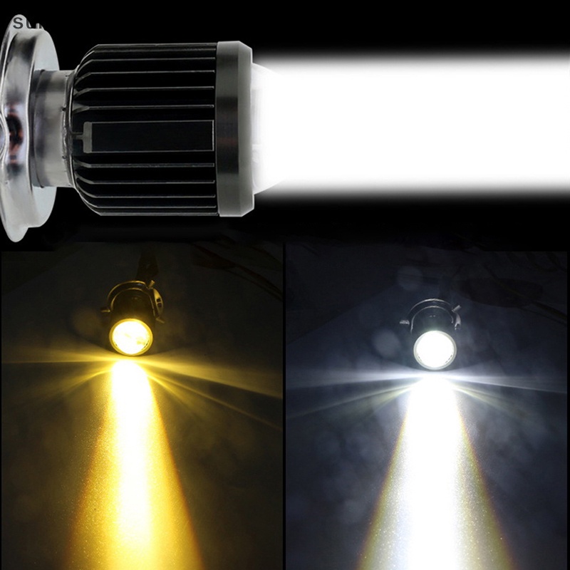 Sho Lampu Depan Motor LED Putih High Low Beam Headlight Lamp Bulbs 12V Kabut H4 N