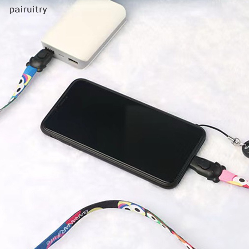 Prt Kartun Lanyard Ponsel USB Tipe C Kabel Pengisian Transmisi Jalur Data PRT