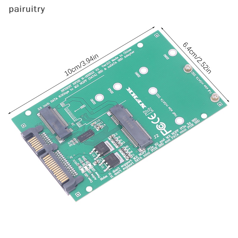 Adaptor PRT mSATA SATA M.2 NGFF m2 adapter 2.5 SATA converter Untuk mSATA+M.2 NGFF PRT