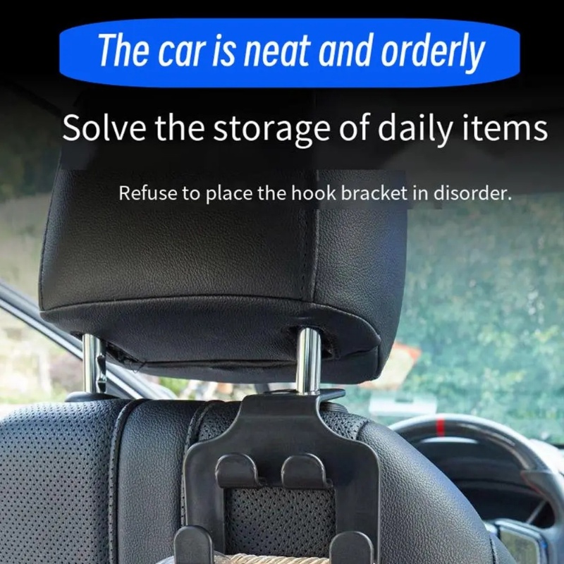 Portable Car Seat Mounted ABS Hook Multifungsi/ Headrest Otomotif Fixed Bracket Handphone/ Kait Penyimpanan Bagasi Internal Kendaraan