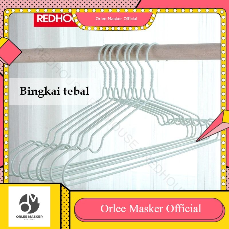 Hanger Korea Kekinian 42cm Super Tebal 1 pak (isi 10 pcs) warna Estetik Lentur Tidak Berkarat