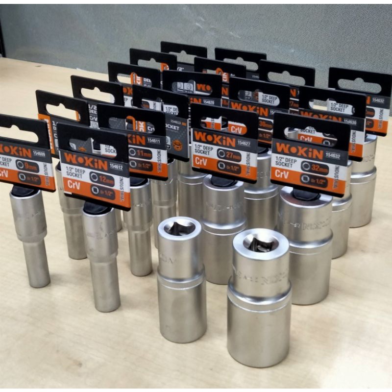 Kunci Sok Panjang 08-32mm - Deep Socket Shock CrV 1/2&quot; 6PT 8-32mm