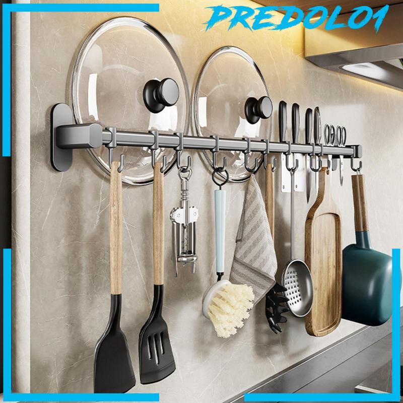 [Predolo1] Rak Tutup Panci Rel Dapur Organizer Penyimpanan Untuk Kamar Mandi Dapur