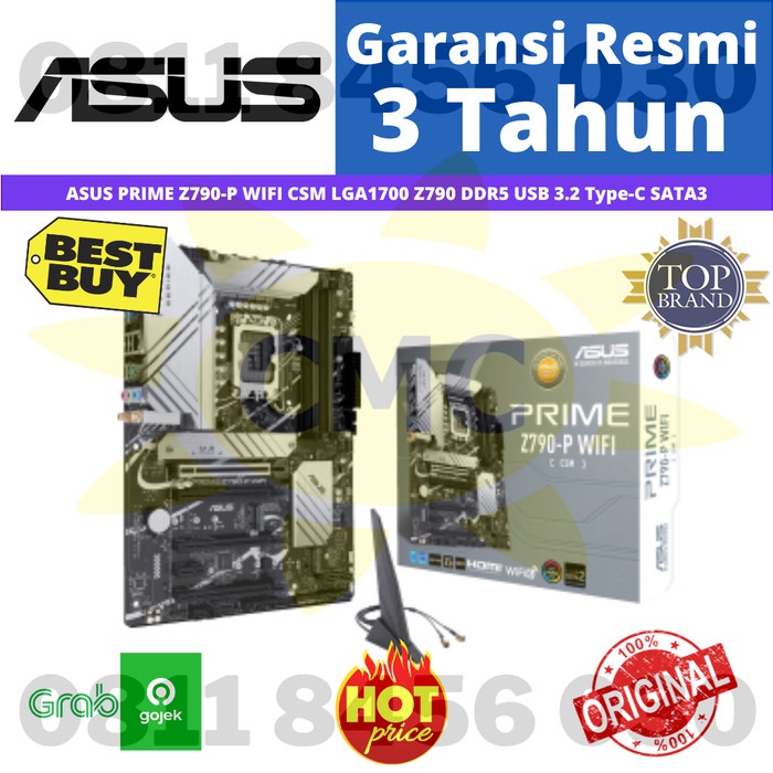 ASUS PRIME Z790 P WIFI CSM Z 790 LGA 1700 DDR5 USB 3.2 TYPE-C SATA3