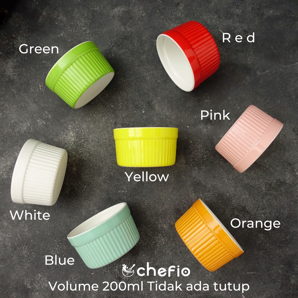 Ramekin Bowl Ceramic Mangkok Keramik Creme Souffle Brulee Mangkuk Sop