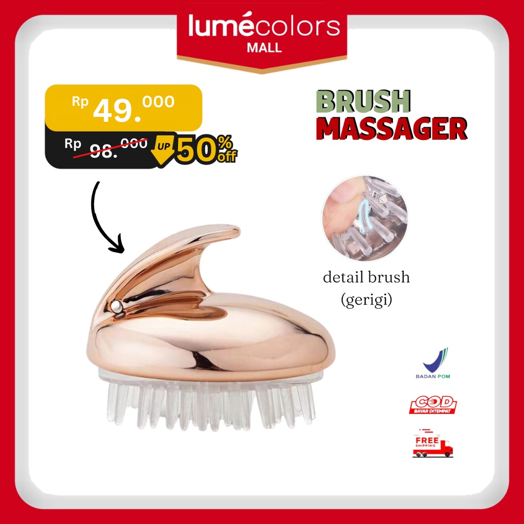 LUME Scalp Brush Massager Anti Ketombe