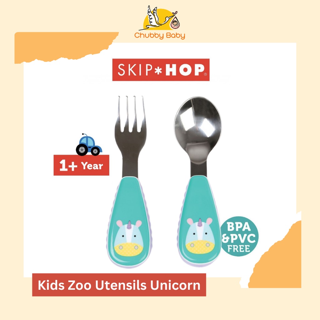 Skip Hop Kids Zoo Utensils - Unicorn | Sendok Garpu Anak