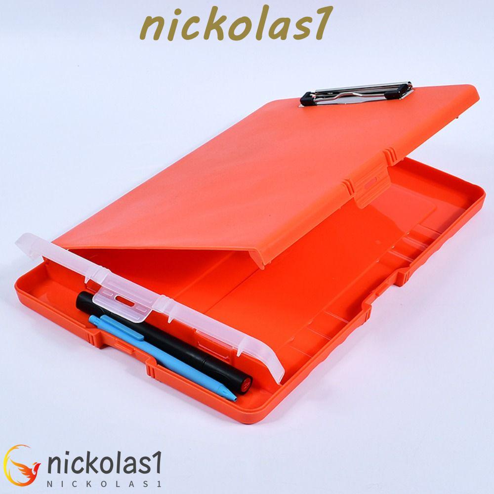 Nickolas1 Clipboard File Box Case Alat Tulis Siswa File Organizer Perlengkapan Kantor Alas Tulisan Penyimpanan Dokumen Clipboard