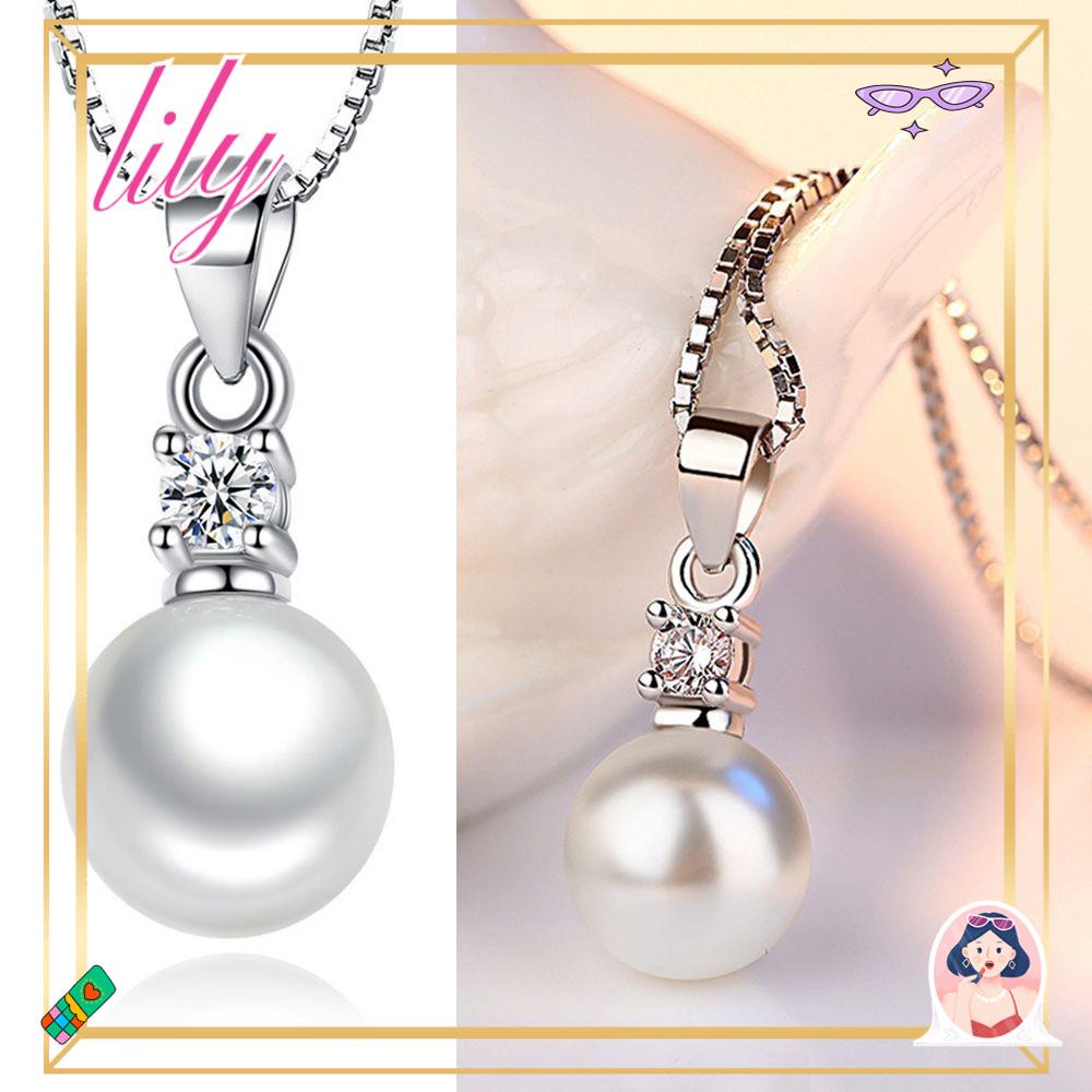 Lily Pears Liontin Pernyataan Perhiasan Pernikahan Wanita Pria Hias Zircon Pendant