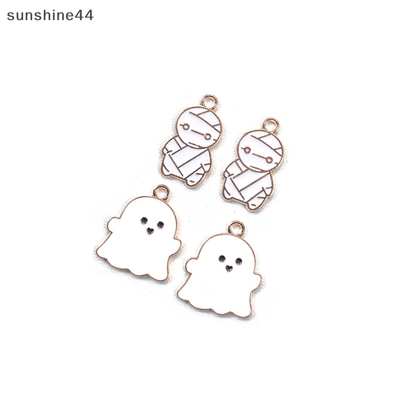 Sunshine 10pcs halloween Seram Pesona Perhiasan Enamel Zinc Alloy Ch Kalung Membuat ID