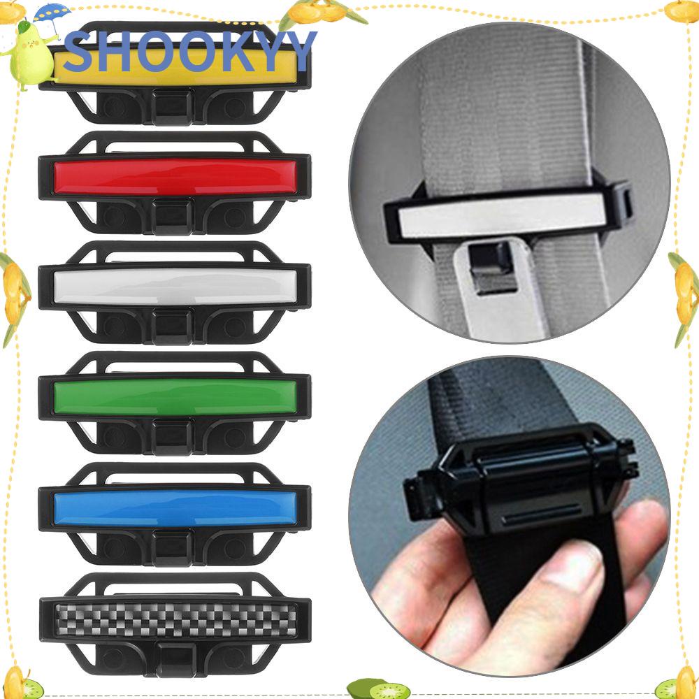 Chookyy 2pcs Belt Safety Adjuster Clip Auto Universal Adjustment Lock Meningkatkan Kenyamanan Socket Seatbelt Stopper