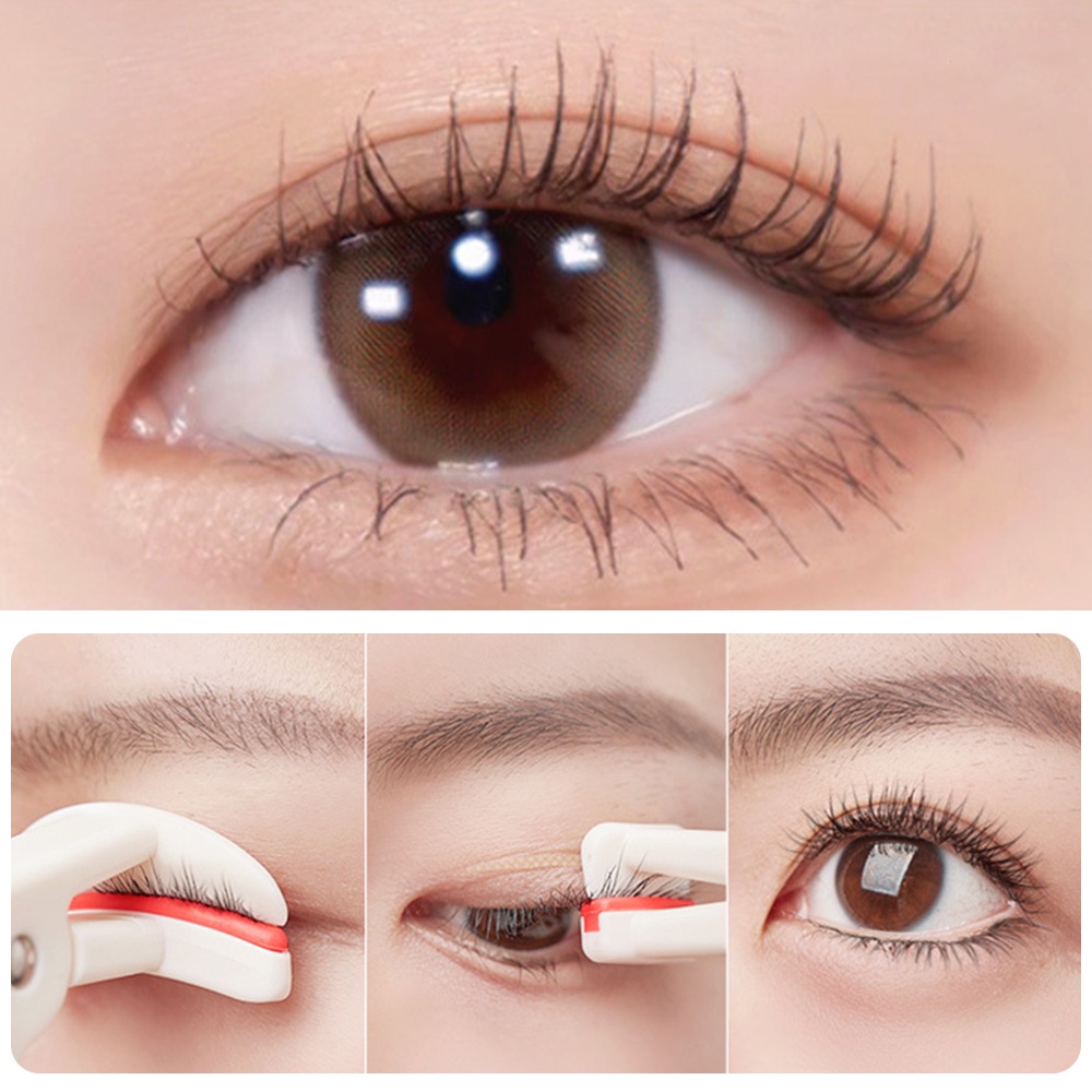 Gecomo Penjepit Bulu Mata Genggam Plastik Orange/ Tahan Lama Curling Wide Angle Lash Root Curved Eyelash Clip