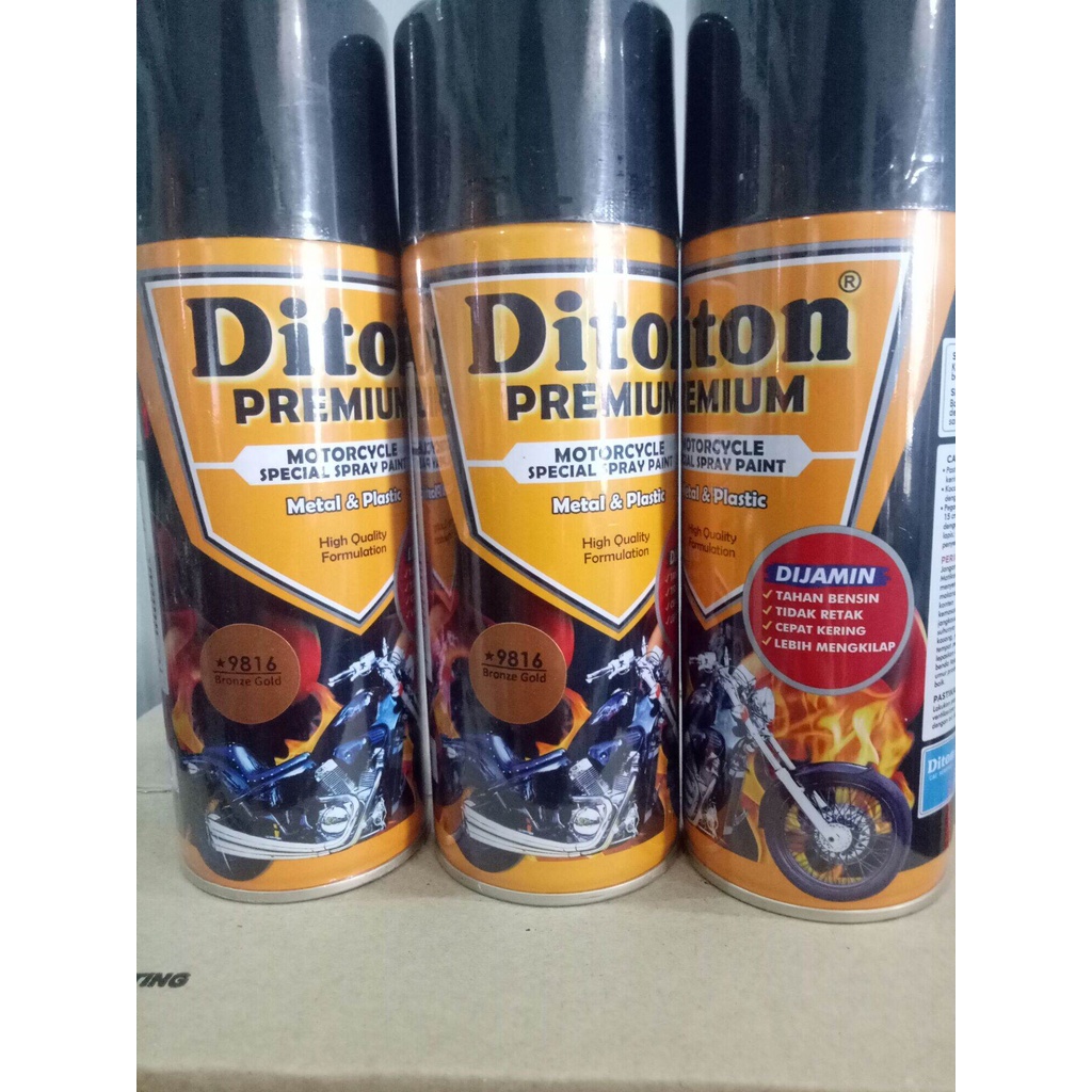 Pilok Pilox Diton Premium Bronze Gold 9816 400cc bronze gold vg 9816* pilok mesin pilok blok mesin cap mesin 400cc cat semprot diton premium