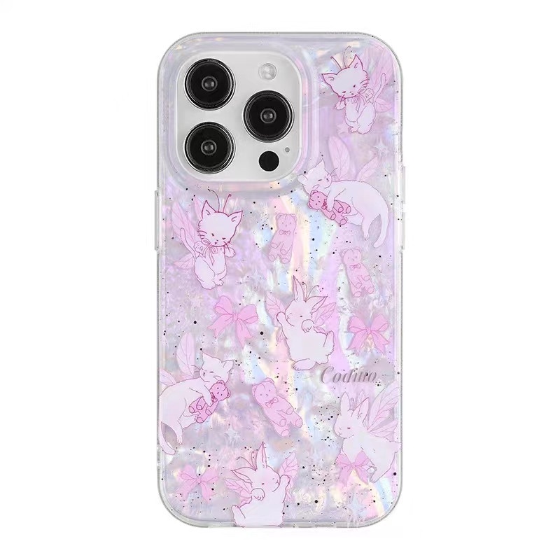 Ins Gaya Cocok Untuk iPhone 14 Pro Max Casing Ponsel iPhone Double-layer Pola Dicetak Kompatibel Dengan Iphone13 13pro 13prm iPhone 11 11pro 14plus 12Pro Max Casing Ponsel TPU Tahan Guncangan