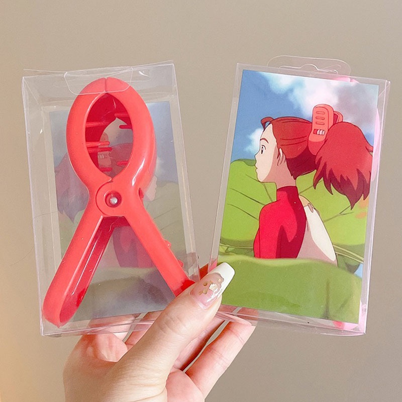 Wanita Besar Merah Tinggi Ponytail Hair Clip/ Korean INS Style Acrylic Rambut Cakar/ Cute Arrietty Cosplay Hiu Jepit Rambut Aksesoris Hiasan Kepala