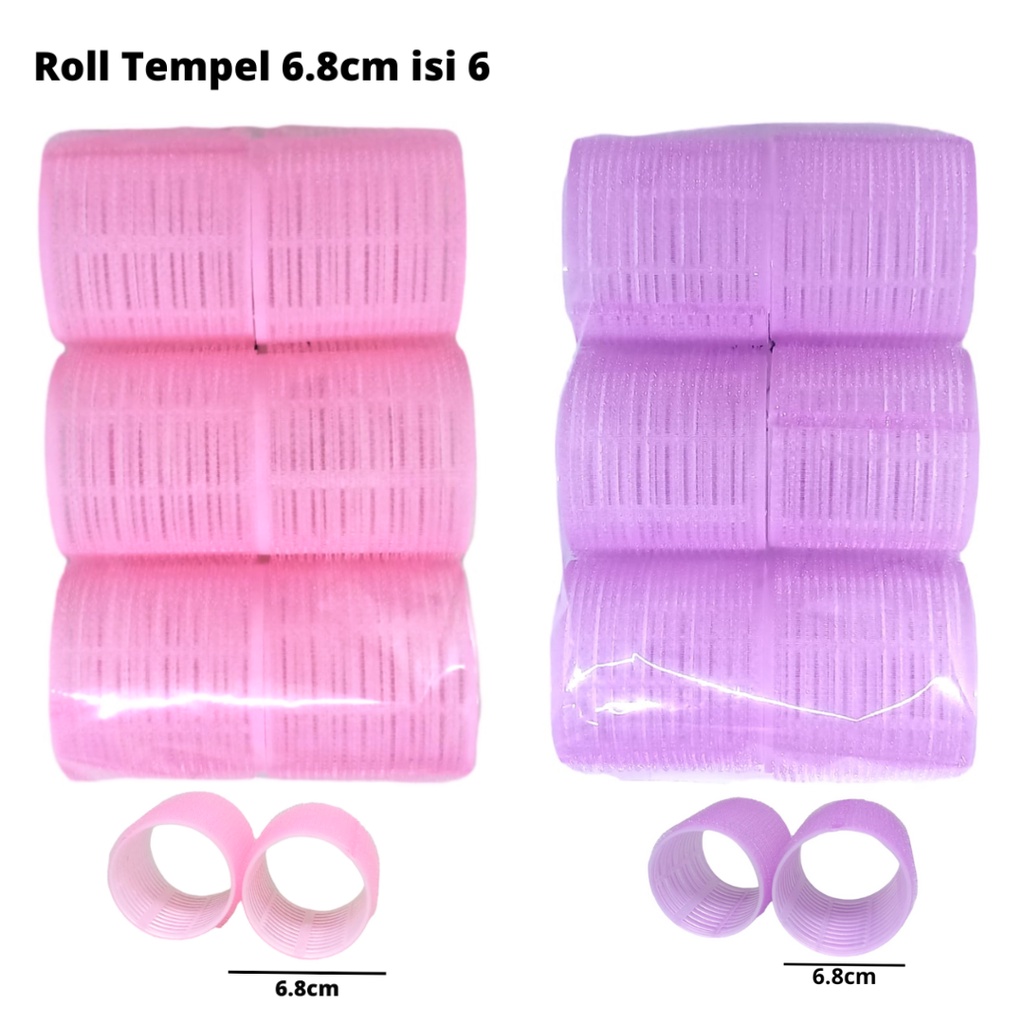 Roll Poni / Rambut Tempel 6.8cm isi 6
