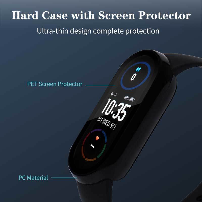 Untuk Xiaomi Mi Band8 7 6 5 4 Full Cover Pelindung Layar Case 3D Film Pelindung Tahan Air Shockproof Frame Cover Untuk Miband8