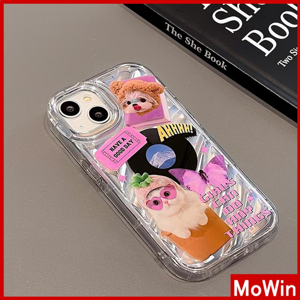 Case iPhone 14 Pro Max iPhone Case Laser Reflektif Bening Case TPU Soft Case Airbag Shockproof Hewan Lucu Kompatibel dengan iPhone 13 Pro max 12 Pro Max 11 xr xs max 7PLus 8PLus