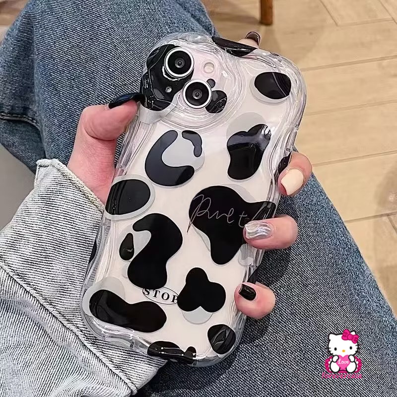 Casing Ekspresi Lucu Motif Leopard Sederhana Untuk Oppo A17k A95 A96 A57 A16 A5 A5s A31 A16s A17 A77 A1k A92 A53 A77s A76 A3s A74 A54s A9 A15 A52 A16K A16E Casing Tepi Bergelombang Lengkung 3D