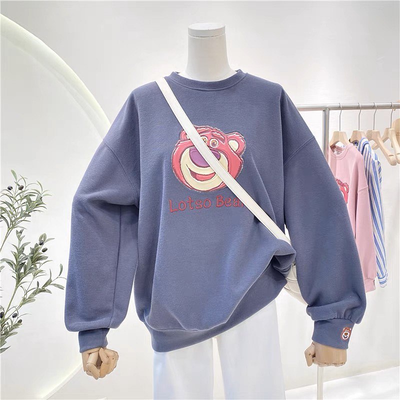 Lots Bear Basic Sweater Wanita Remaja Polos Basic OOTD Korean Style Casual Daily l Outerwear Sablon Premium