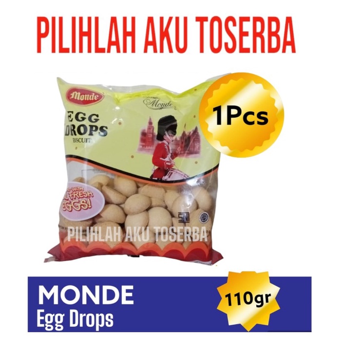 Biskuit Monde EGG DROPS 110 gr - ( HARGA 1 PCS )