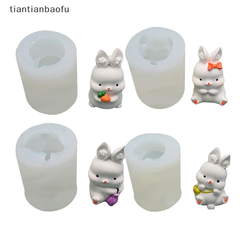 [tiantianbaofu] Lovely Animal Rabbit Bunny Sabun Cetakan Silikon Buatan Tangan Craft Molds Butik