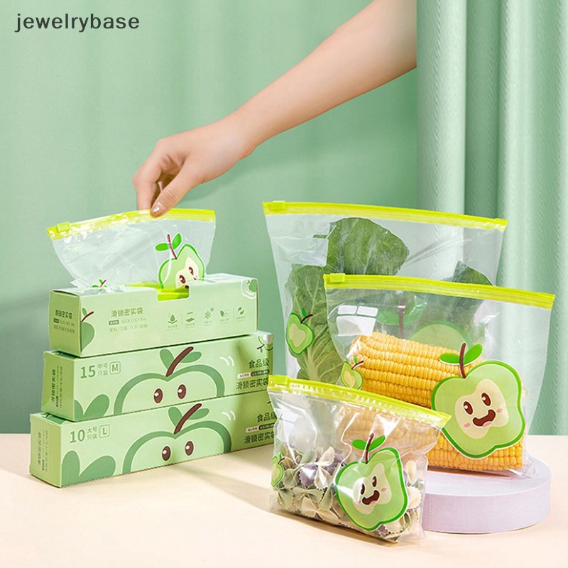 [jewelrybase] Wadah Tas Penyimpanan Makanan Reusable Freezer Bag Anti Bocor Top Ziplock Bags Boutique