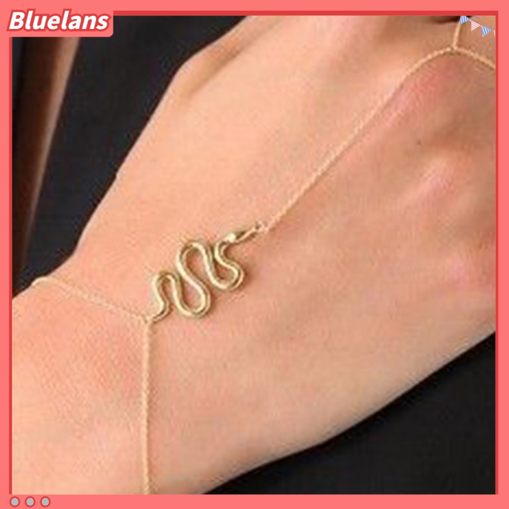 [BLS] Gelang Budak Desain Ular Gelang Cincin Jari Wanita Bahan Alloy Dapat Disesuaikan Untuk Pesta
