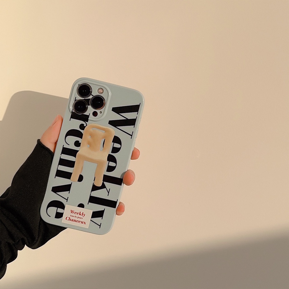 IPHONE Ins Vintage Cahaya Aqua Biru Arsip Mingguan Kamera Pelindung Lensa Ponsel Case Cover Untuk Iphone11 12 13 14 PLUS PRO MAX