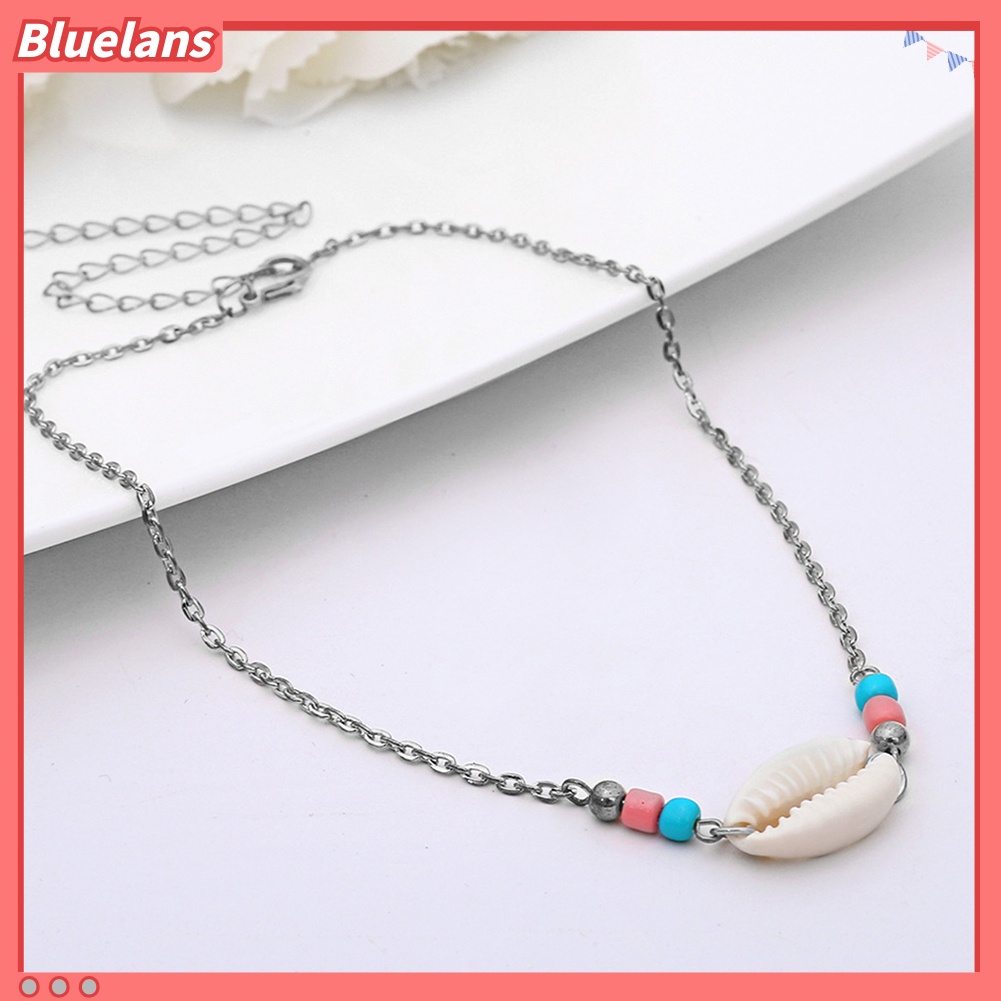 [BLS] Bohemian Wanita Musim Panas Pantai Adjustable Beads Shell Choker Kalung Perhiasan