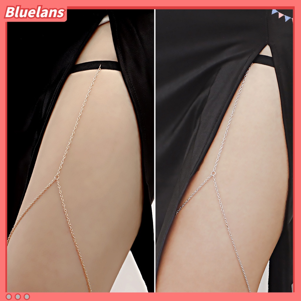 [BLS] Rantai Kaki Elastis Band Adjustable Rumbai Panjang Single Layer All Match Hias Sederhana Wanita Sexy Rantai Paha Harness Perhiasan Tubuh Untuk Pantai