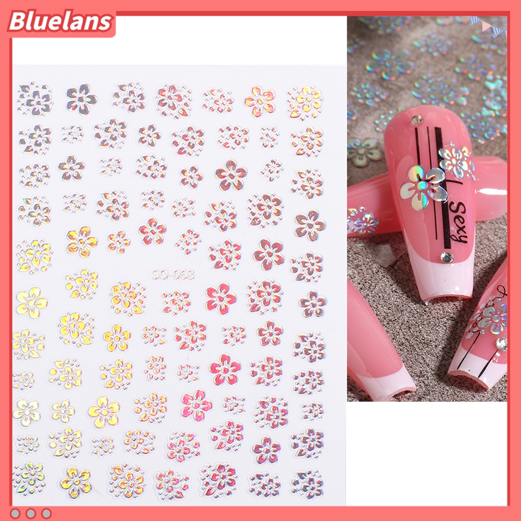 [BLM] Stiker Kuku Perekat Diri Kertas Yang Dapat Dilepas Tiga Dimensi Bunga Stiker Kuku DIY Perlengkapan Kecantikan Nail Art