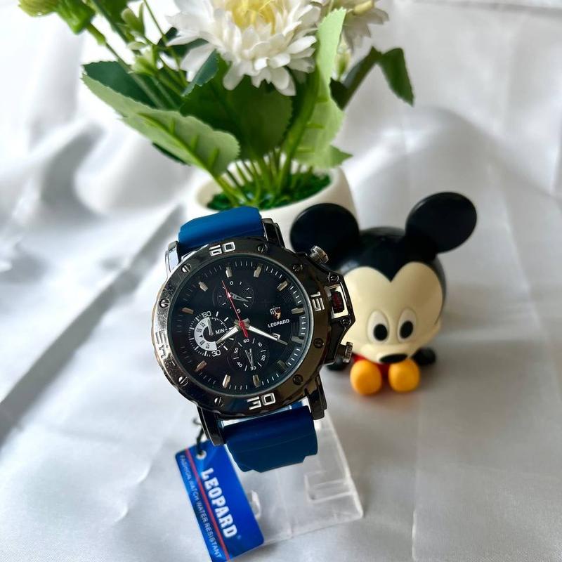 Jam Tangan LEOPARD Original Chrono Sport Strabp Rubber Water Resist A1