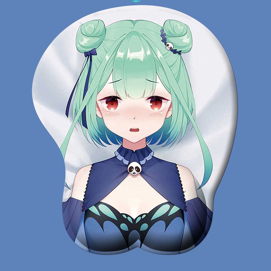 Sexy Karakter Kartun Genshin Impact Pu Wrist Mouse Pad Hijau Rambut Kecantikan Lucu Pergelangan Tangan Mouse Pad Kreatif Meja Anti-slip Mouse Pad [ZK]