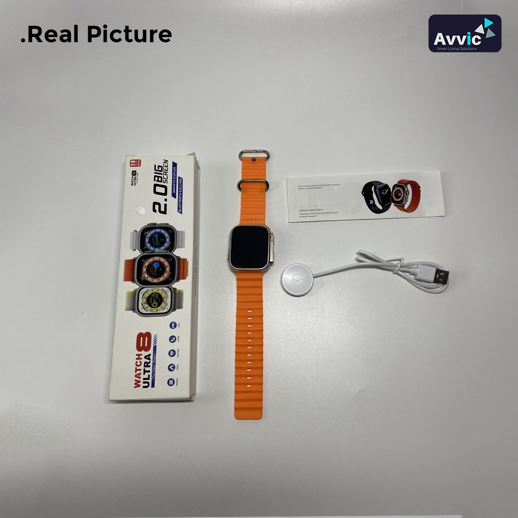 Jam Tangan Watch 8 Ultra Smartwatch 2.0 Big Screen Bluetooth Calling Kalkulator Game Full Touchscreen