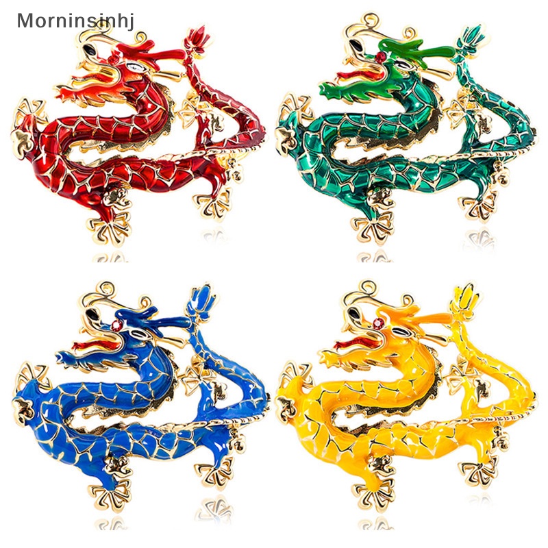 Mornin Fashion Enamel Naga Bros Pin Untuk Pakaian Wanita Mantel Perhiasan Aksesoris Pesta id