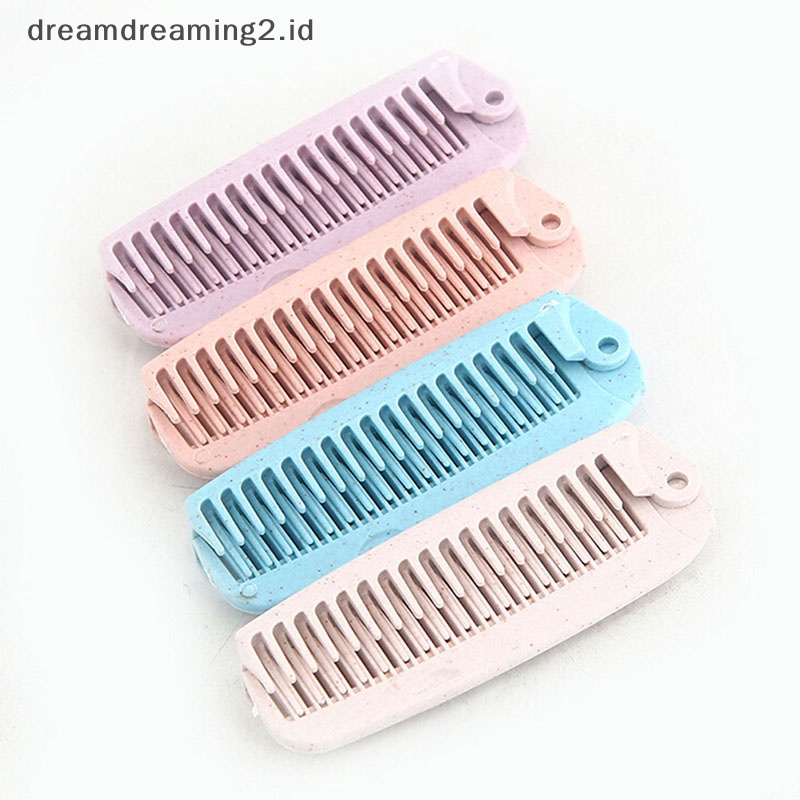 (drea) Hairdressing Sisir Lipat portable Sikat Rambut Saku travel Sisir anti Statis //